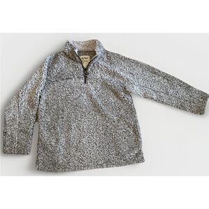 DYLAN by True Grit Anthropologie Womens 1/4 Zip Sherpa LG Unisex Gray Fleece